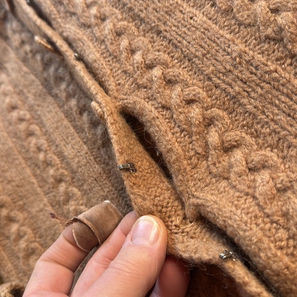 Vintage merino wool sweater skirt set hand knit by Grace 1967 camel gorgeous 6 8 - Picture 6 of 13